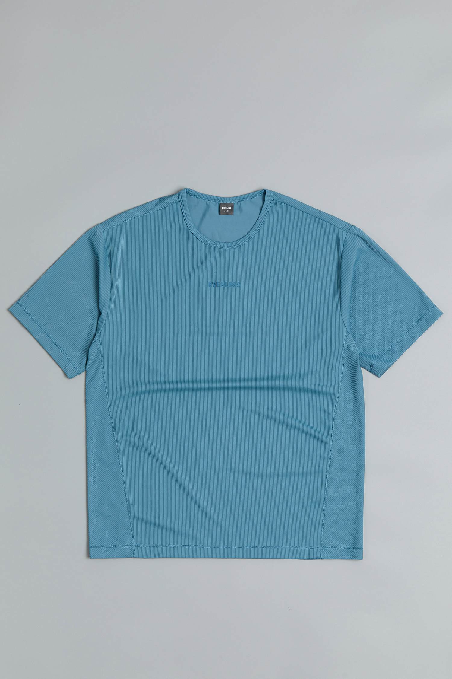 EVENLESS 交錯彈力羅紋 短袖上衣