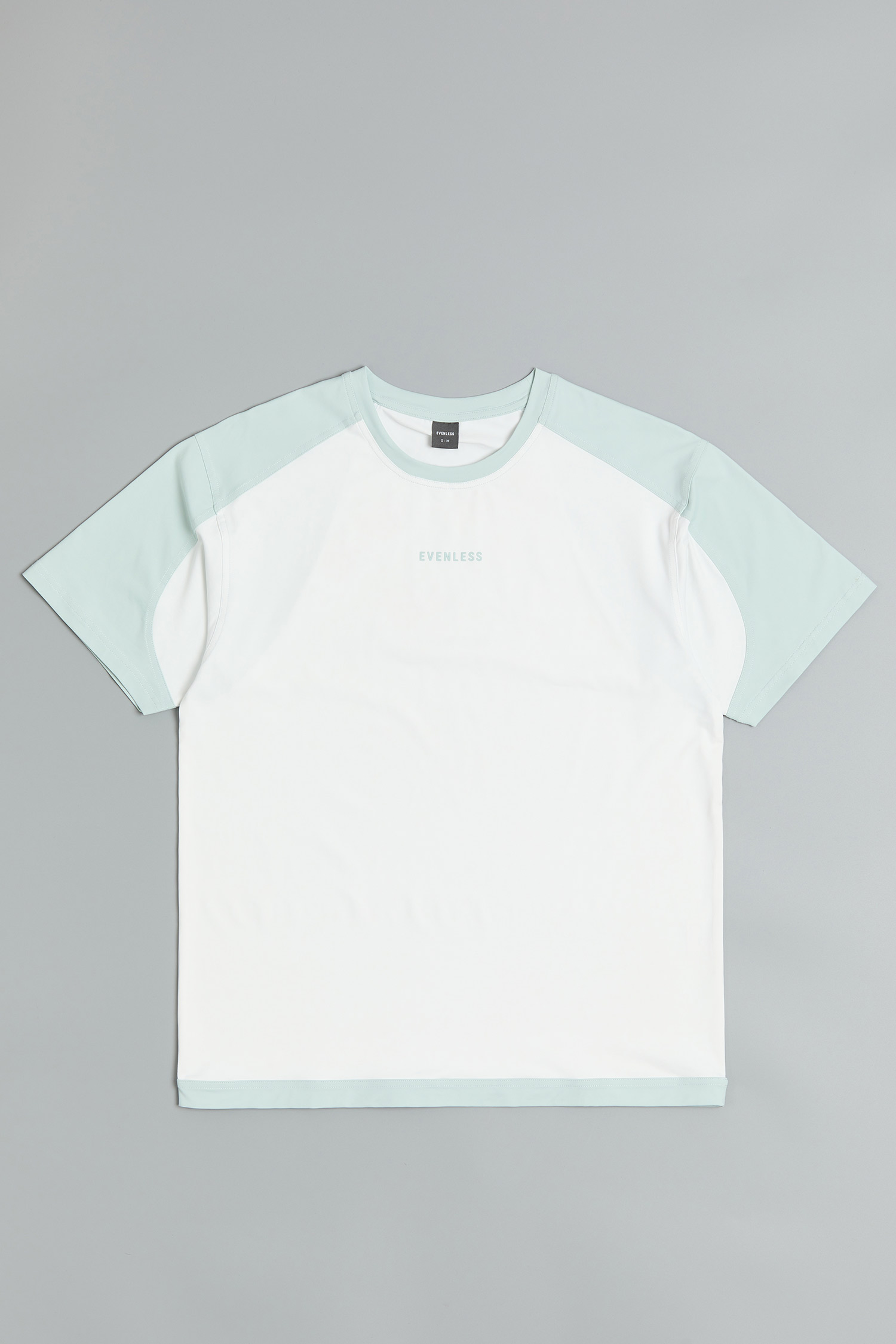 寬肩剪接撞色 短袖上衣