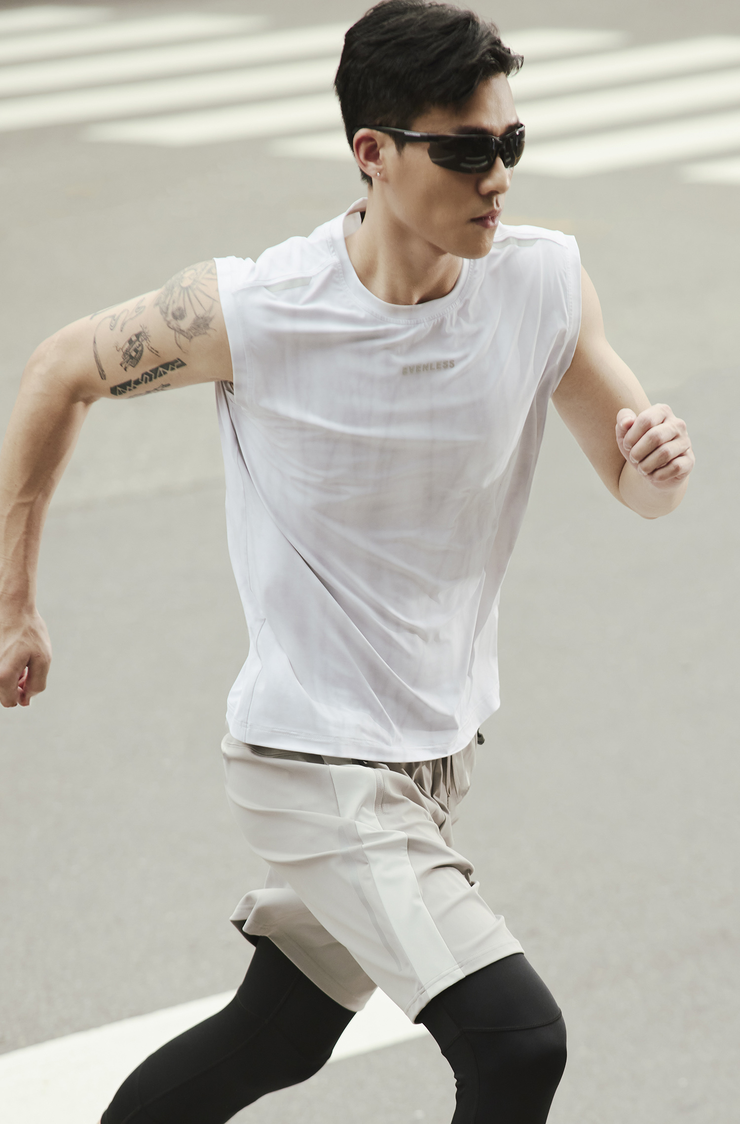 冰感高彈 暈染 無袖上衣