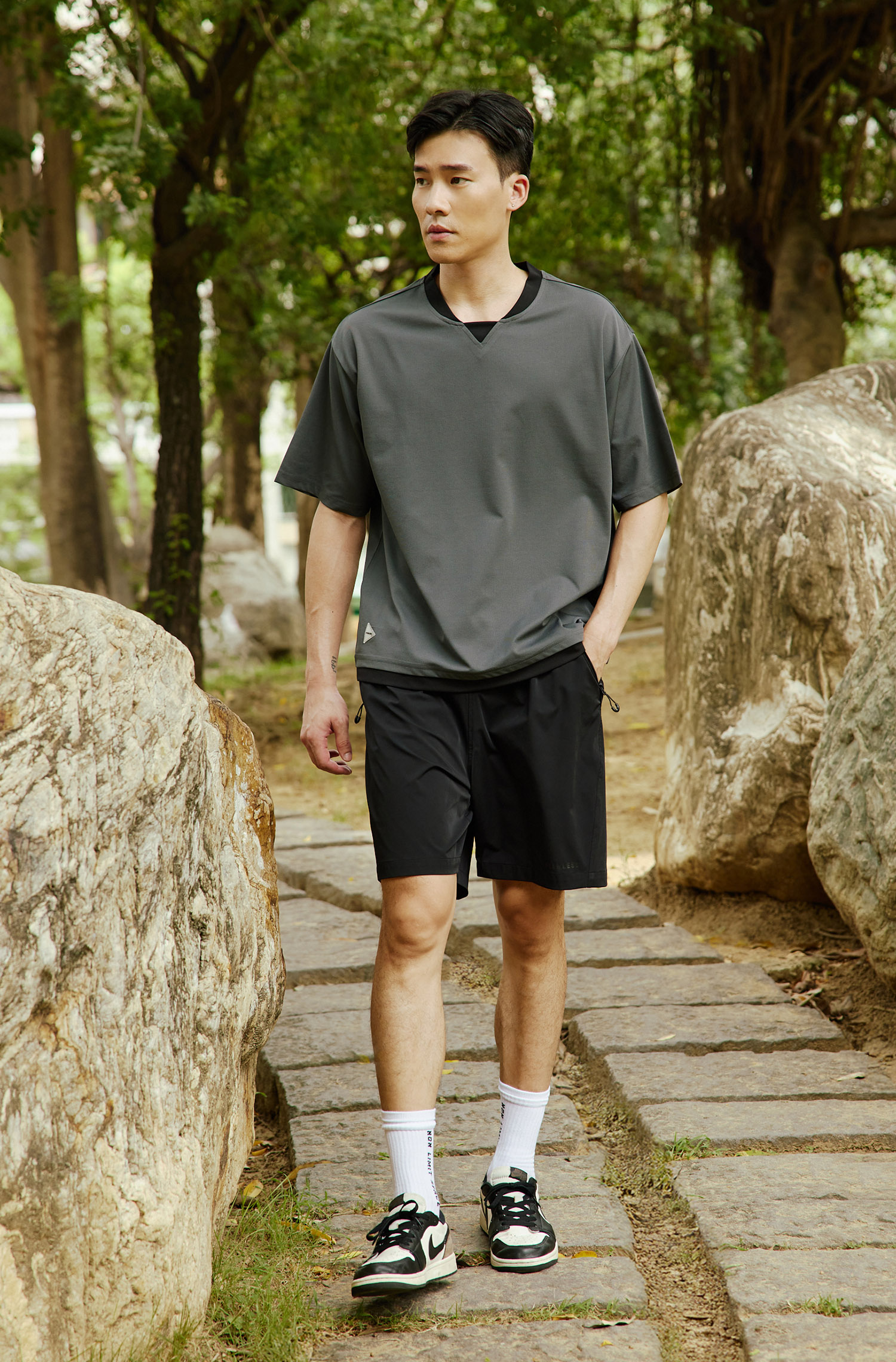 拚色球衣風 短袖上衣