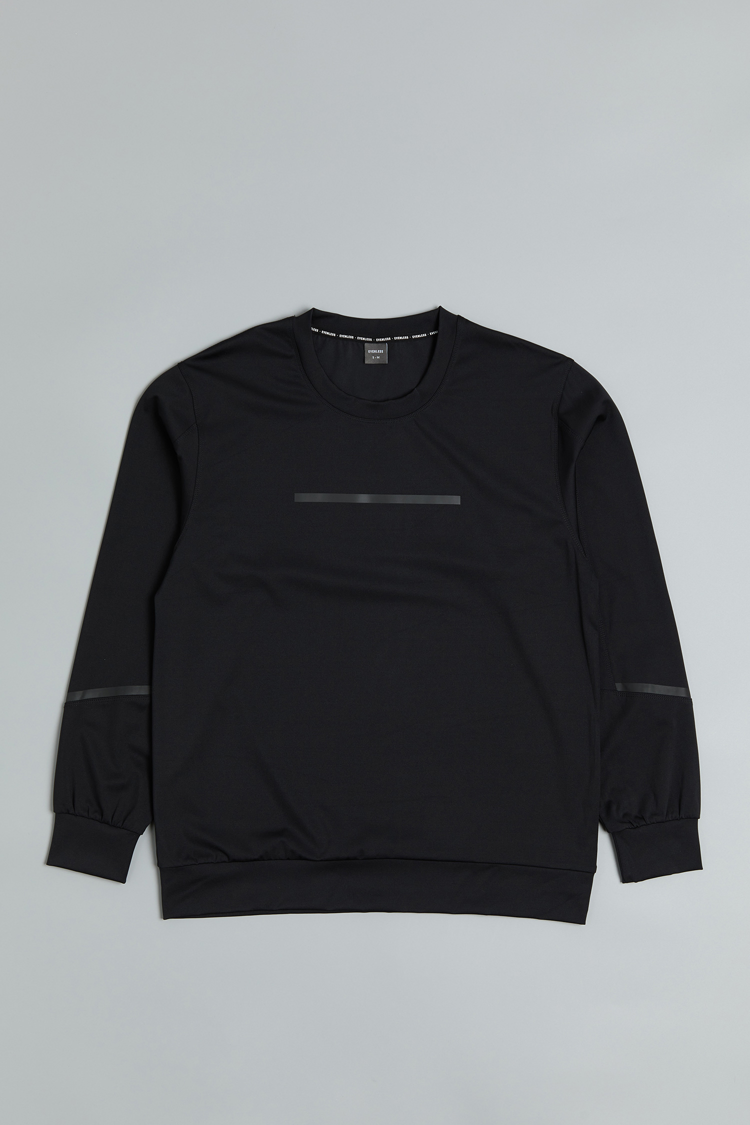 結構線反光印長袖上衣