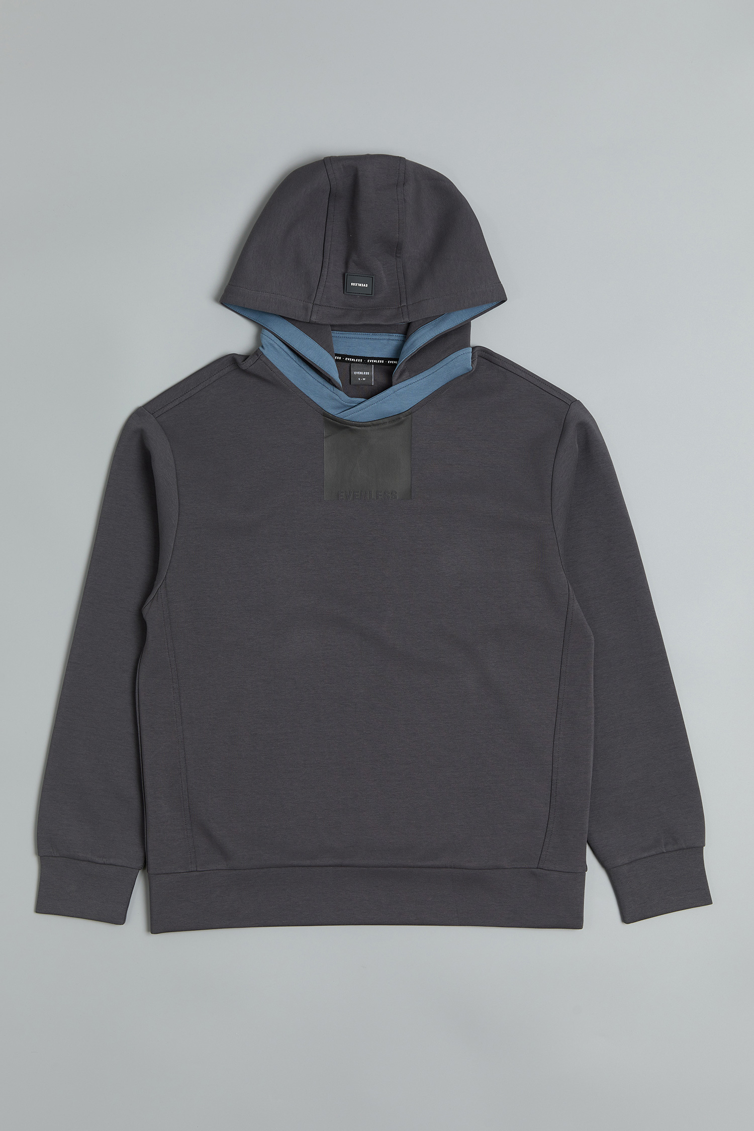 空氣層解構連帽長上衣