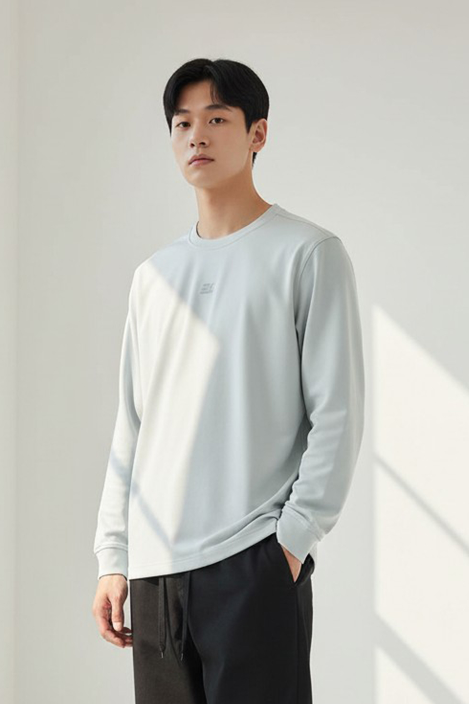 立體印花高彈長袖上衣