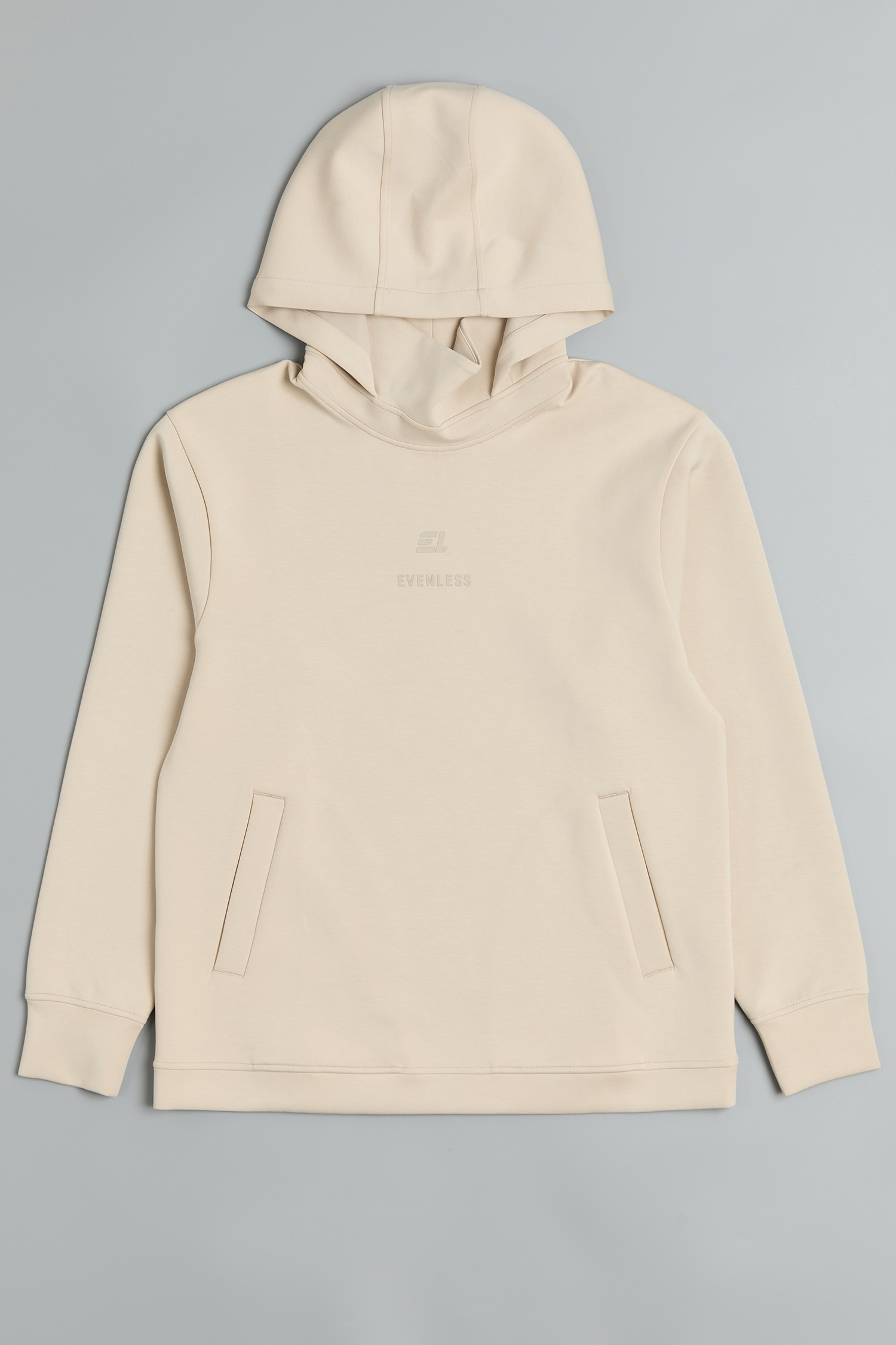 空氣層高領連帽上衣