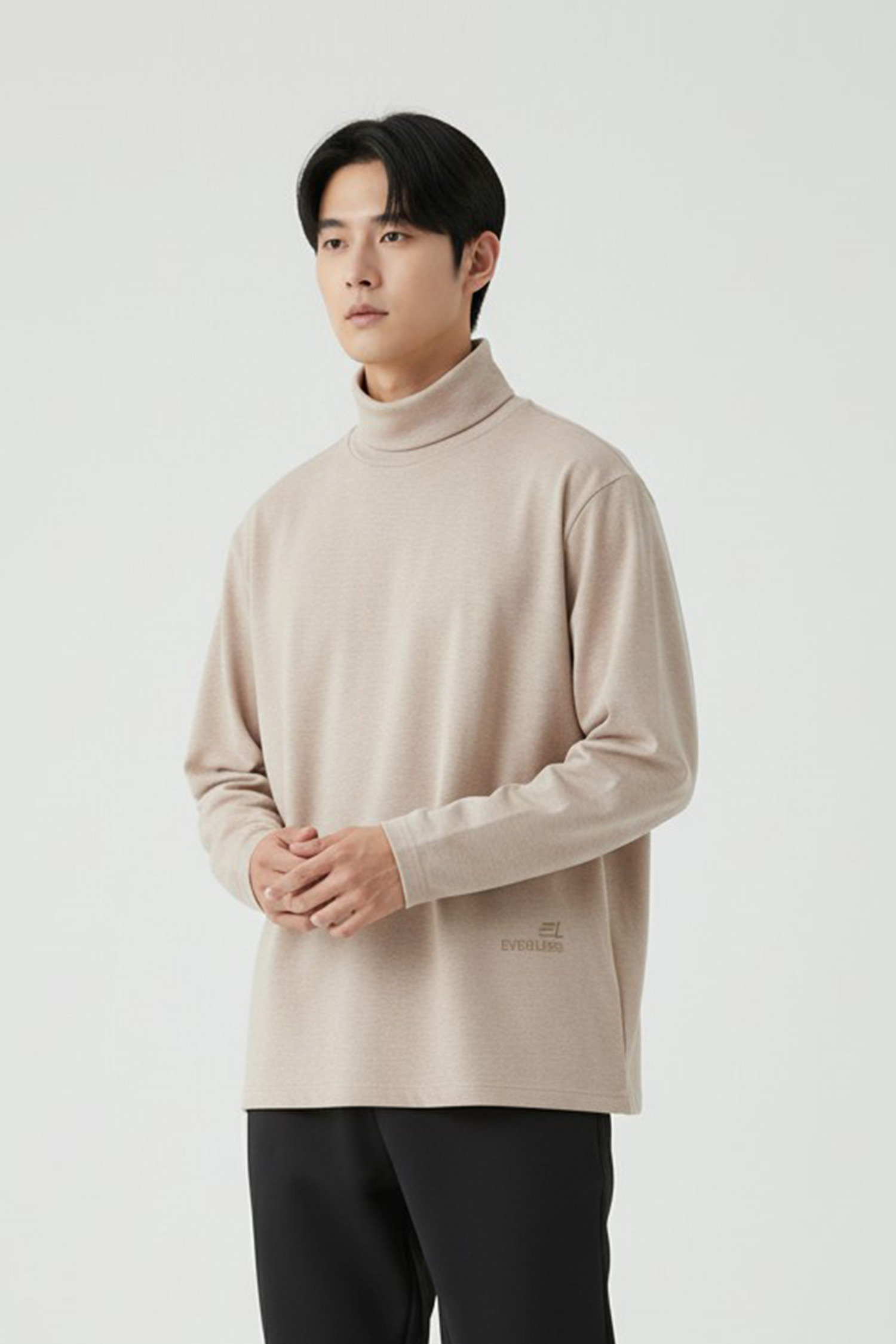 蓄熱絨感翻領長袖上衣