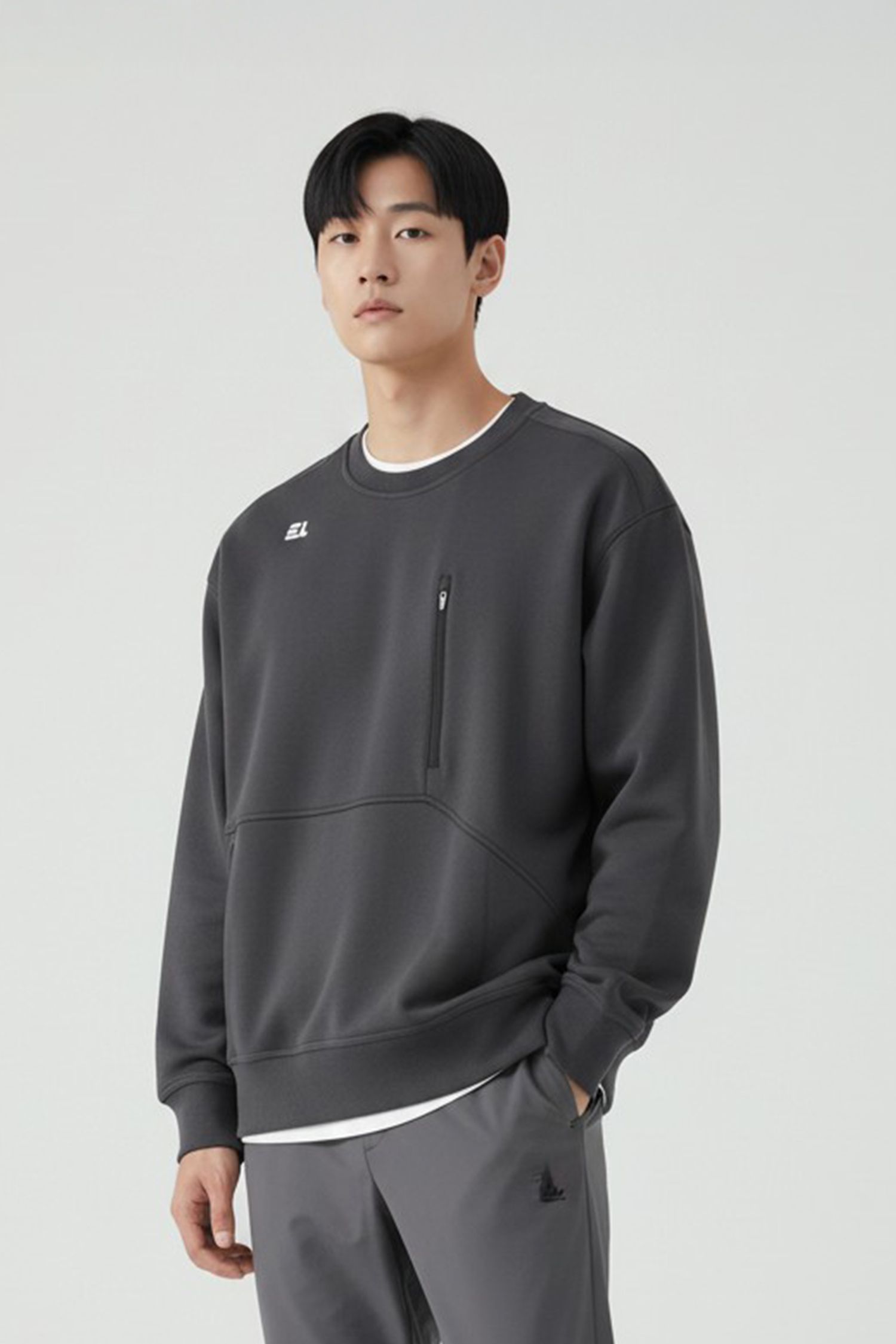 幾何結構運動長袖上衣