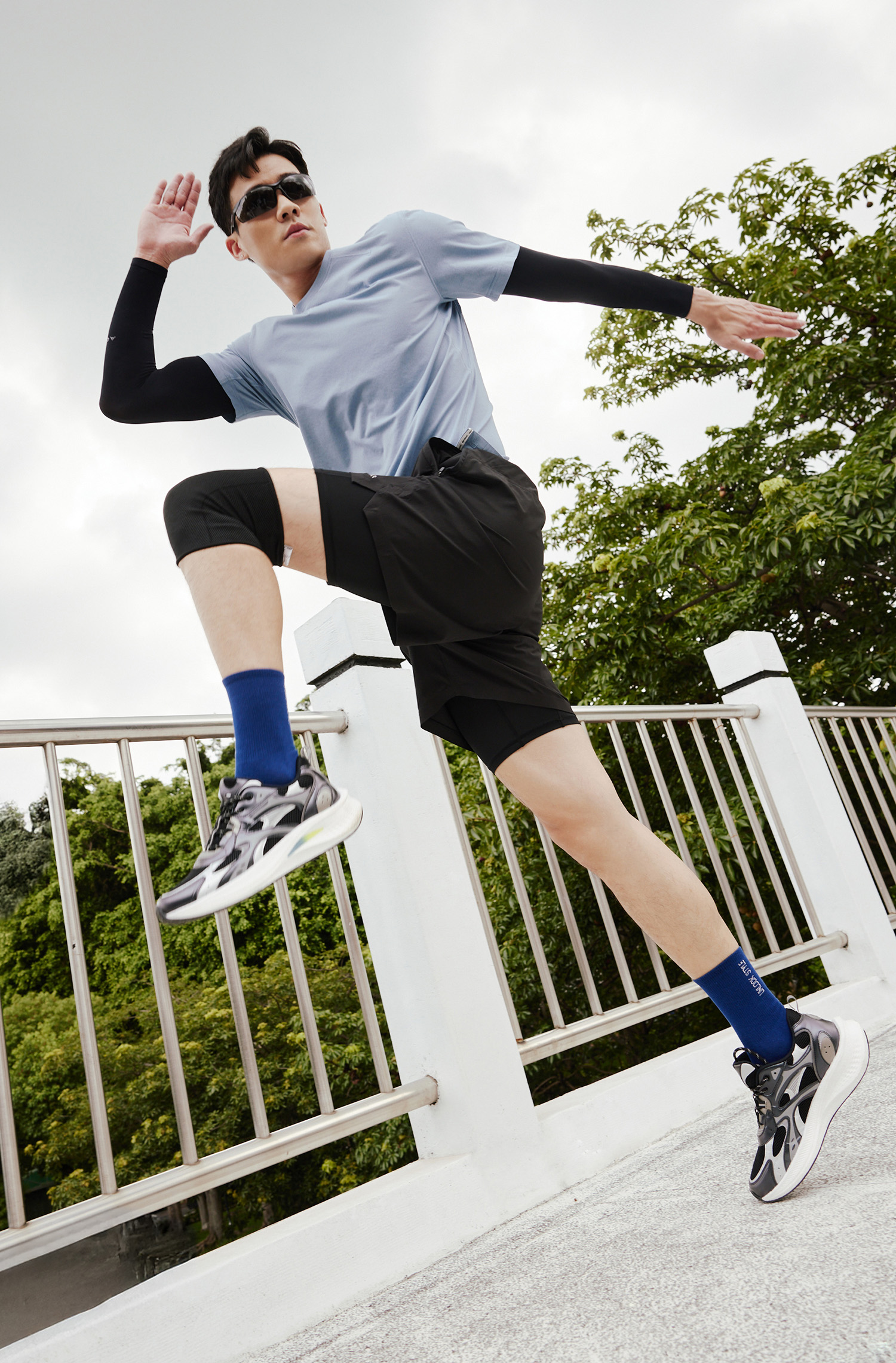 拳擊風雙層 訓練短褲