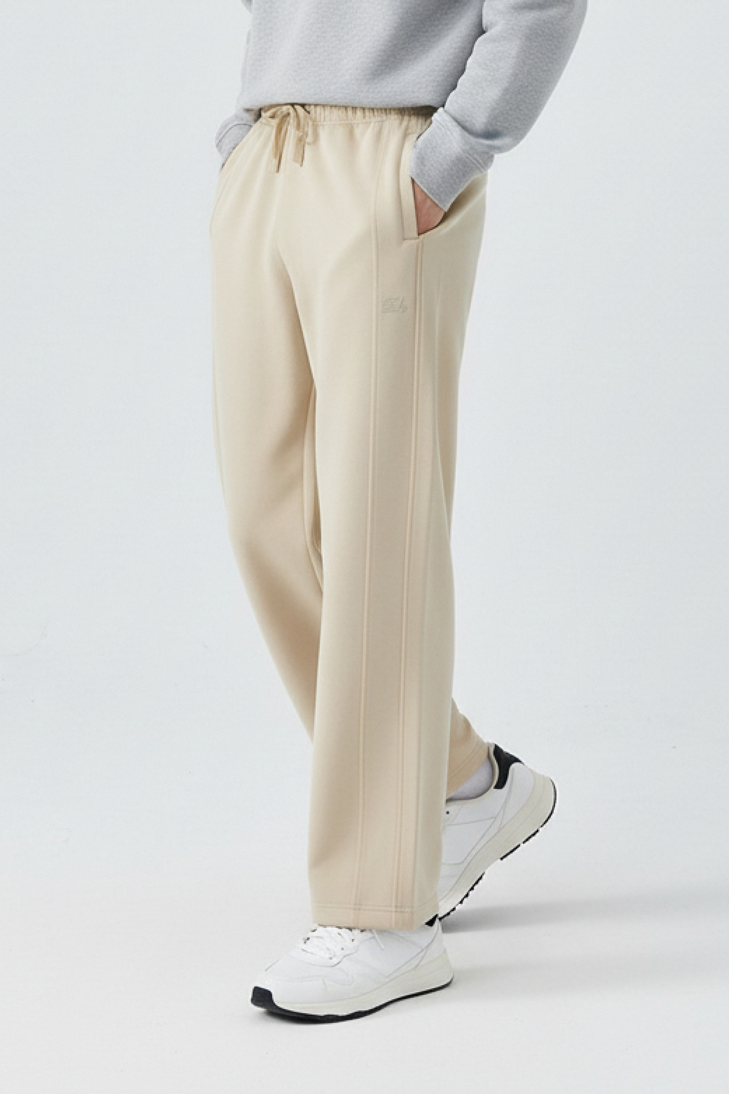 空氣層修身直筒長褲