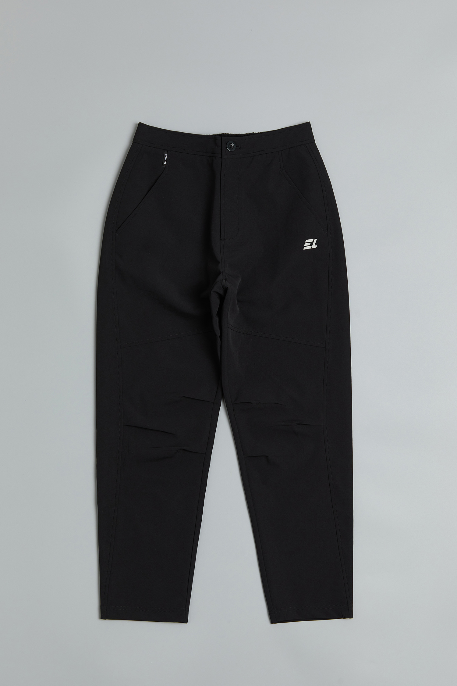 立體褶修身登山長褲