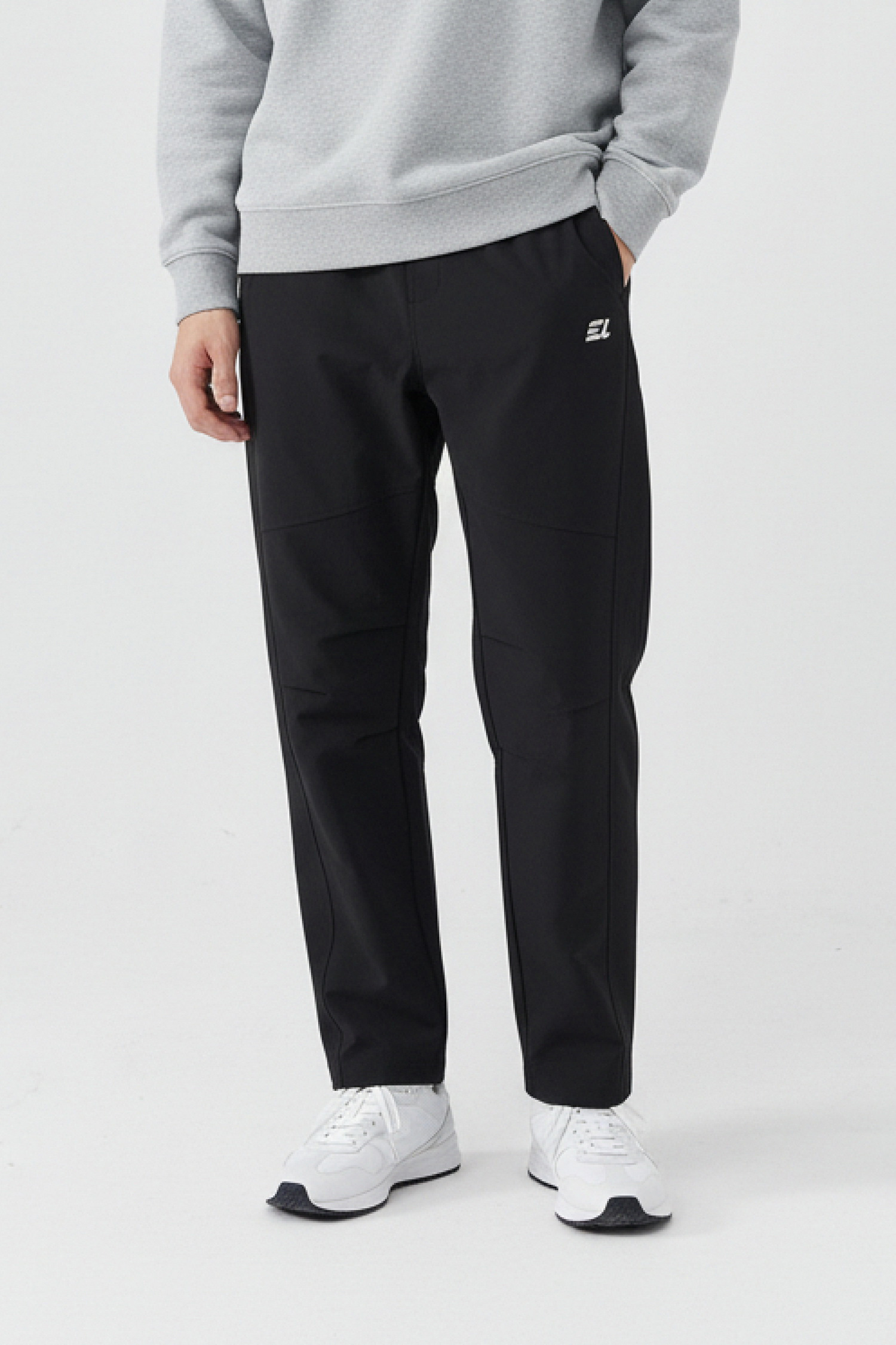 立體褶修身登山長褲