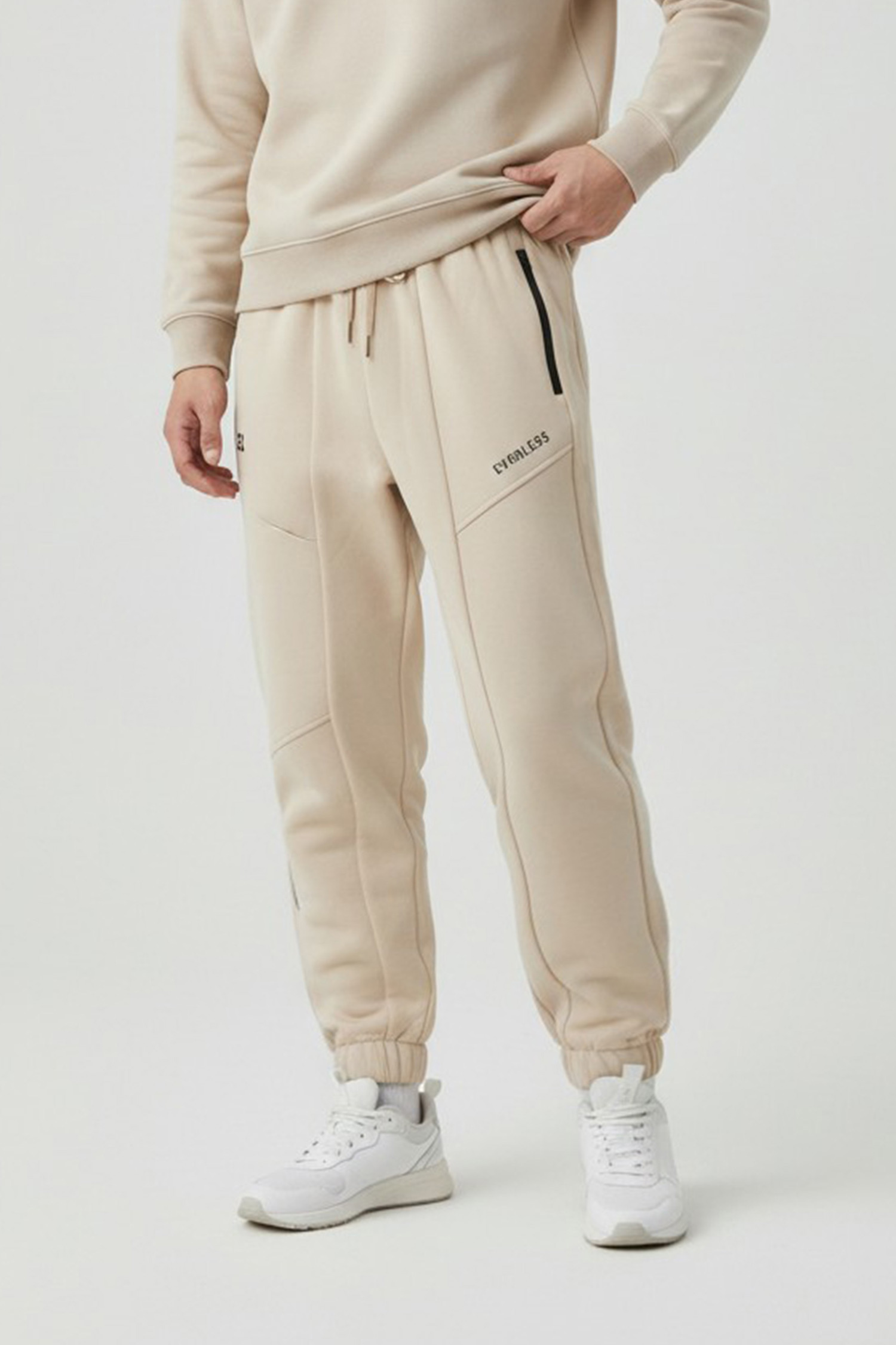 幾何結構運動縮口長褲