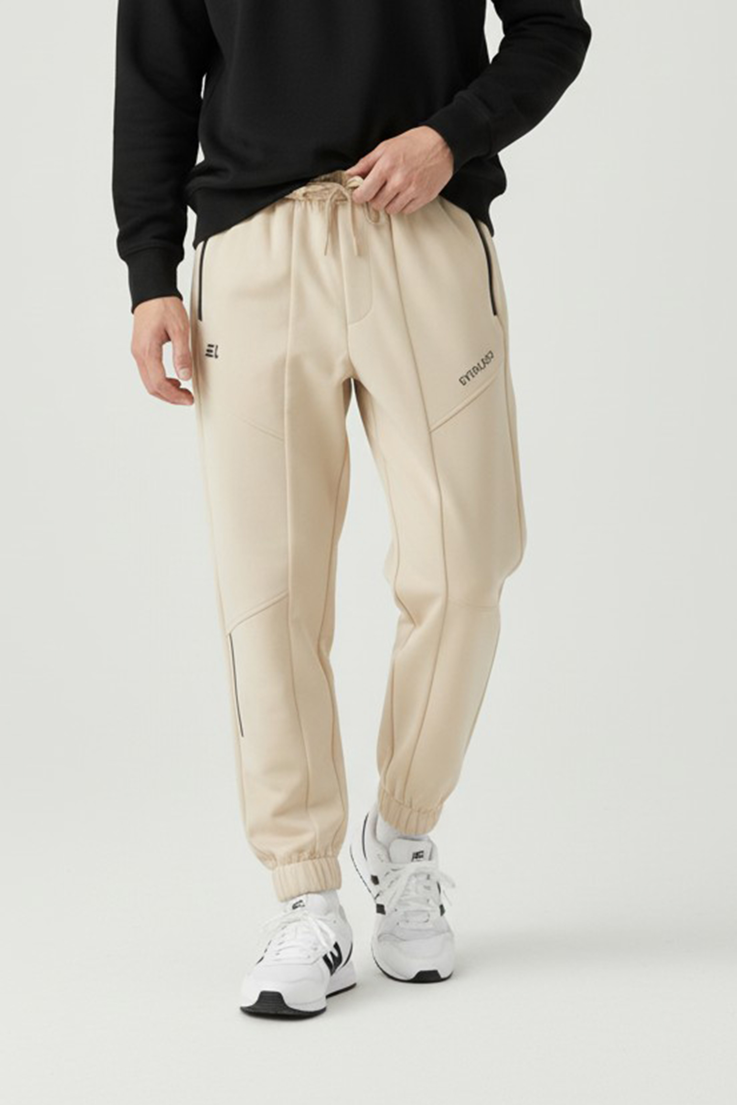 幾何結構運動縮口長褲