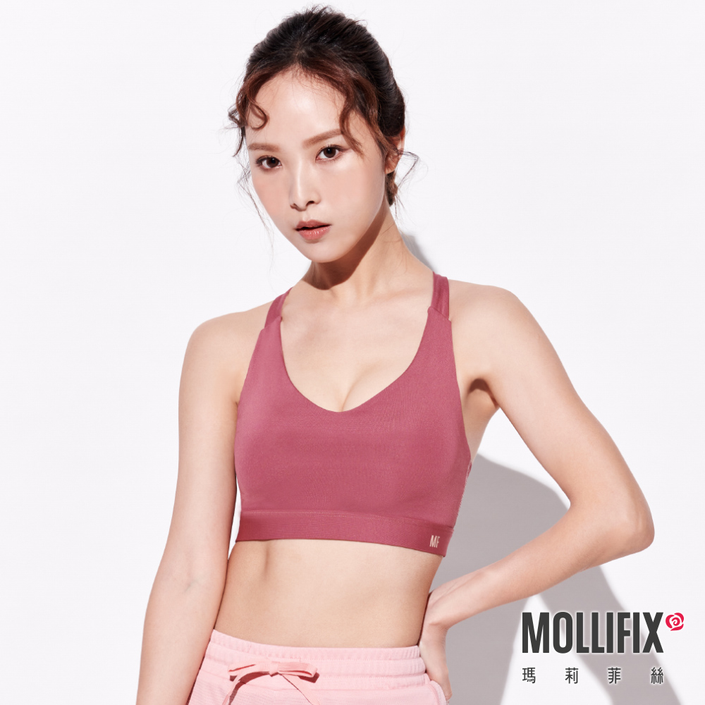 MOLLIFIX 環保簡約挖背運動內衣