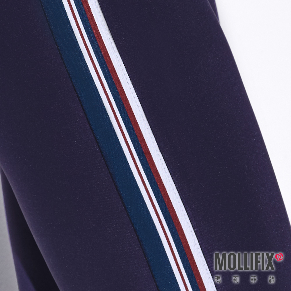 MOLLIFIX 活力拼接條紋動塑褲