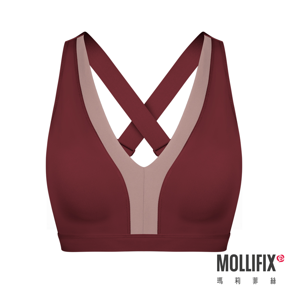 MOLLIFIX 深感V後交叉運動內衣