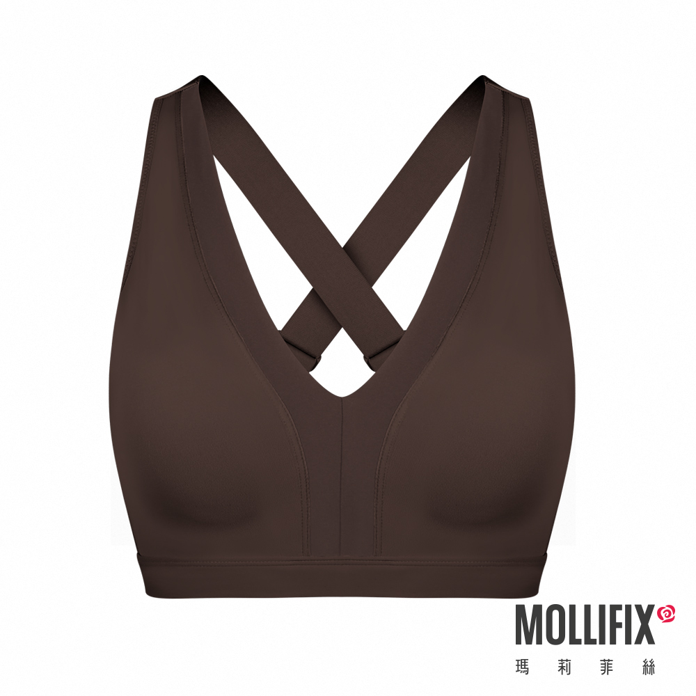 MOLLIFIX 深感V後交叉運動內衣
