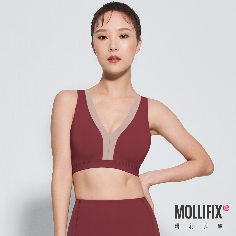 MOLLIFIX 深感V後交叉運動內衣