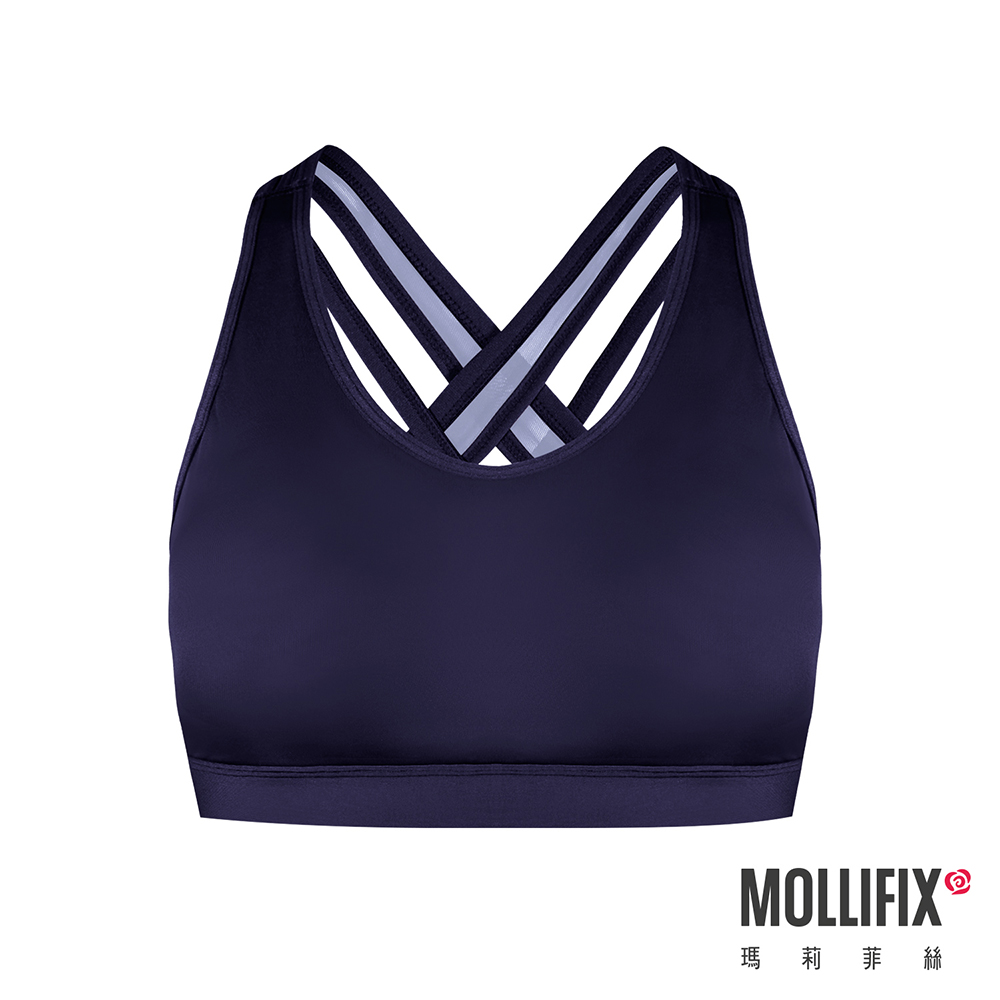 MOLLIFIX 雙帶交錯美背運動內衣