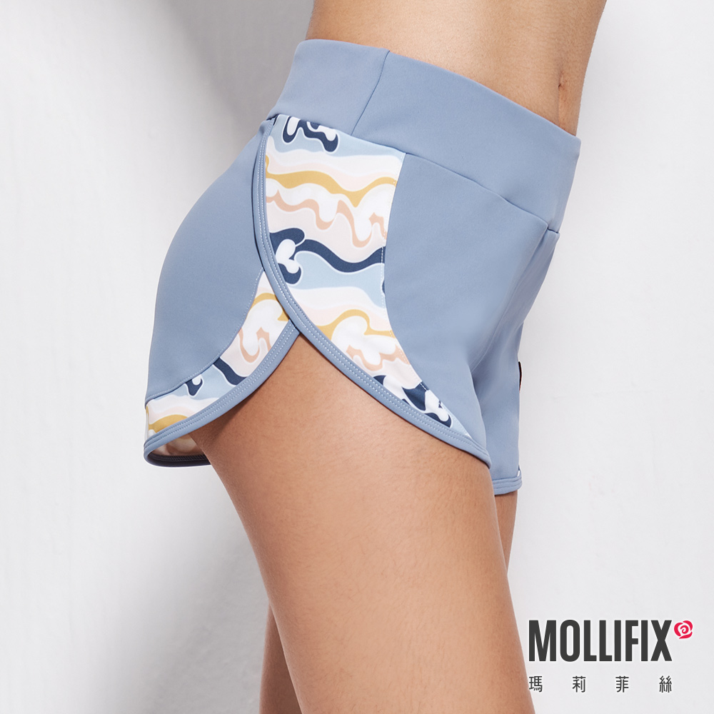 MOLLIFIX 拼接修身運動短褲