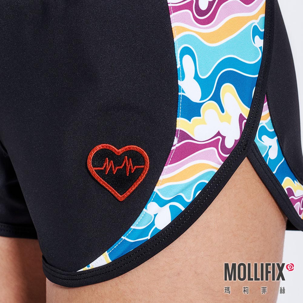 MOLLIFIX 拼接修身運動短褲
