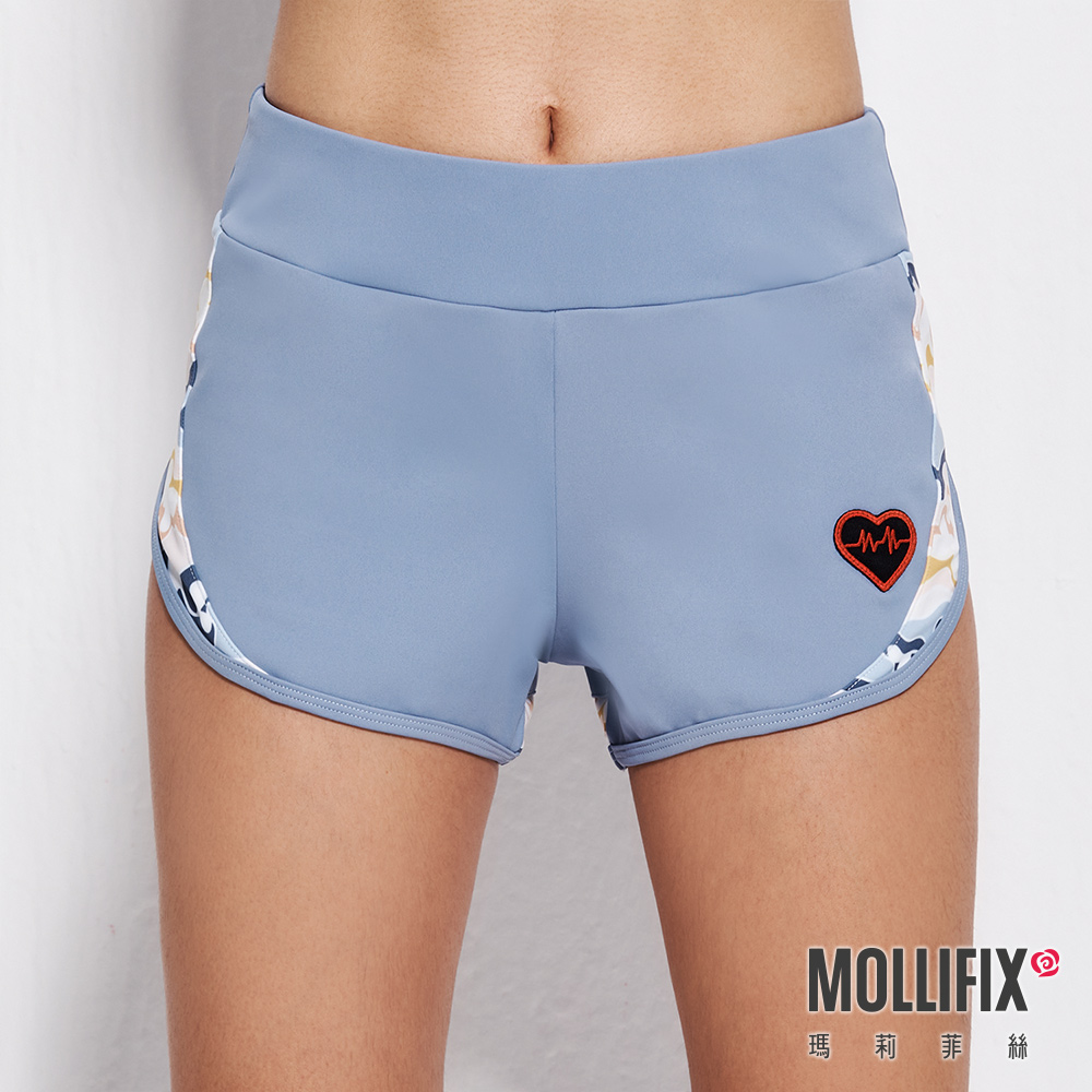 MOLLIFIX 拼接修身運動短褲