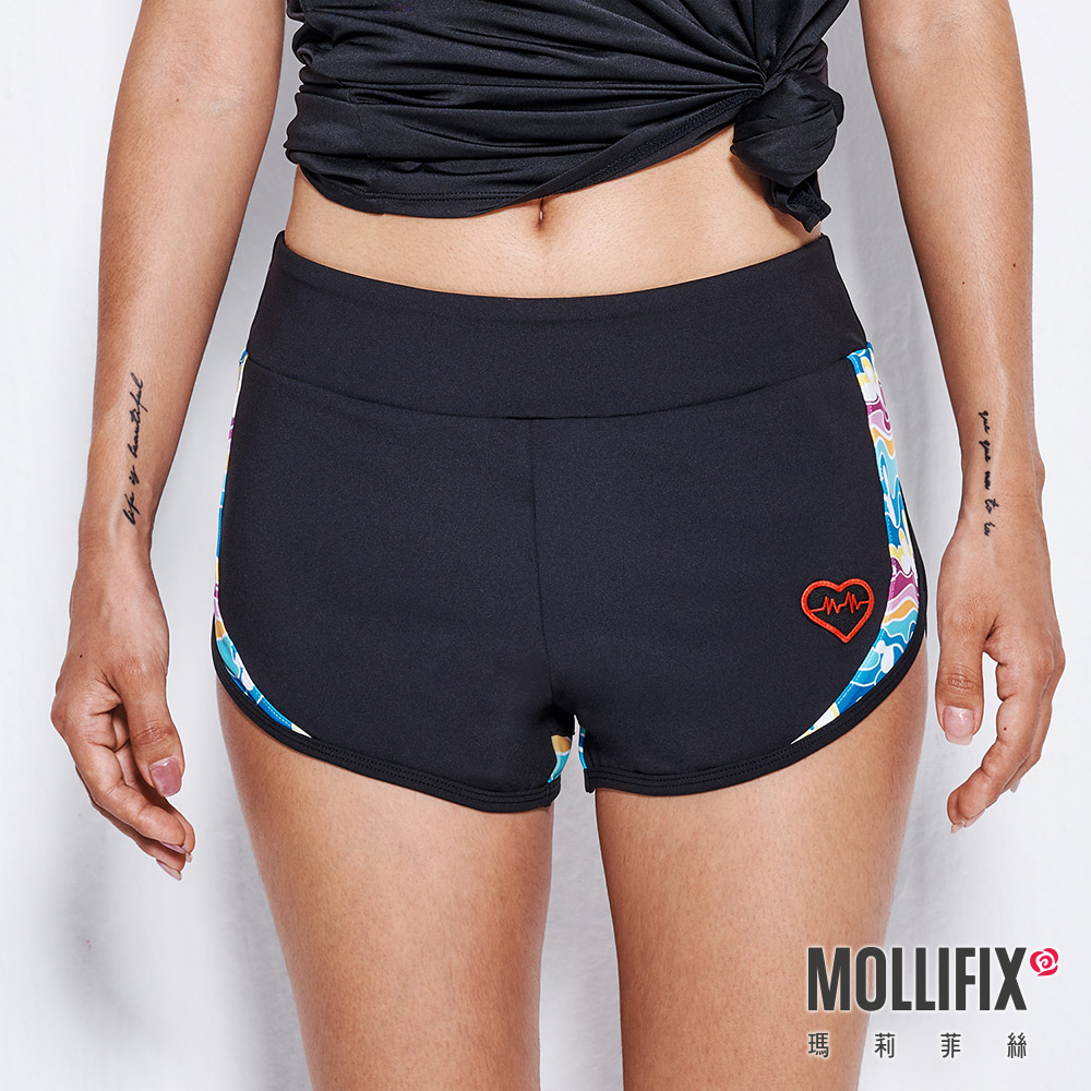 MOLLIFIX 拼接修身運動短褲
