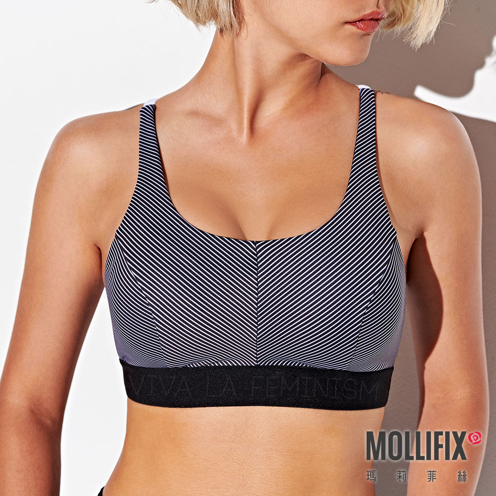MOLLIFIX 俐落Y背下擺織帶運動內衣