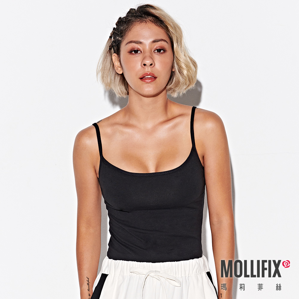 MOLLIFIX 簡單生活細肩帶U領背心BRA T