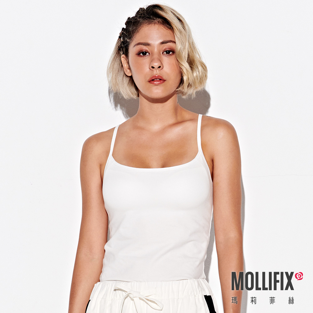MOLLIFIX 簡單生活細肩帶U領背心BRA T