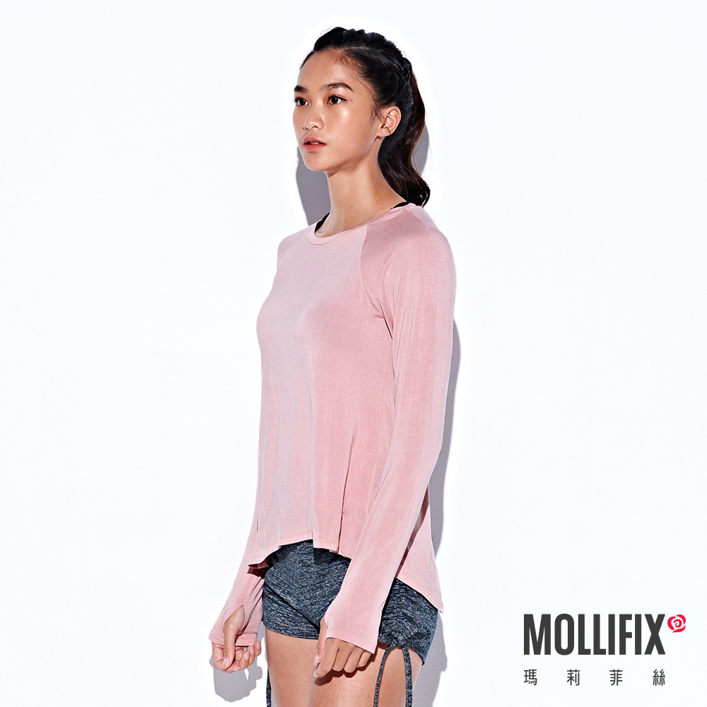 MOLLIFIX 美背編織長袖運動上衣