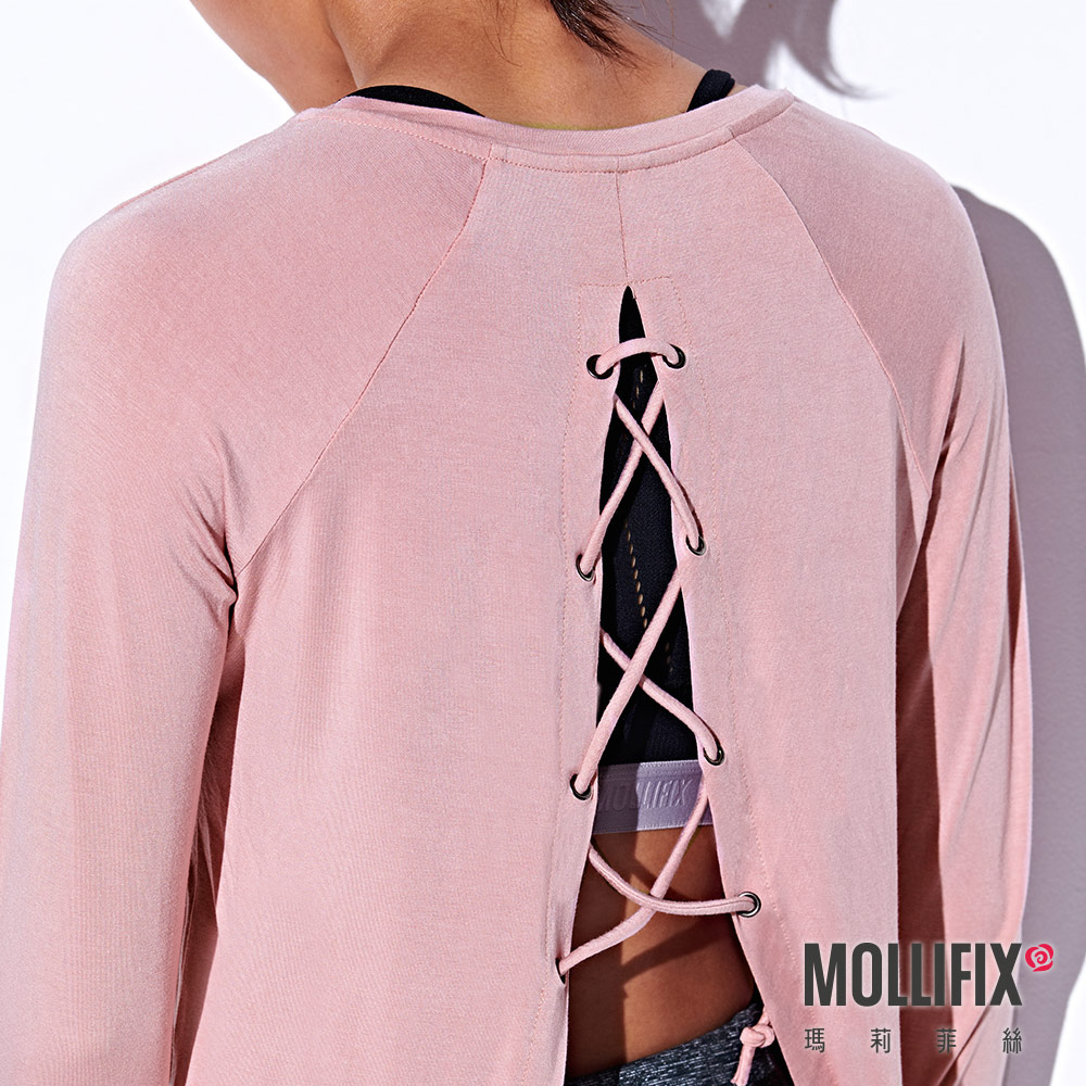 MOLLIFIX 美背編織長袖運動上衣