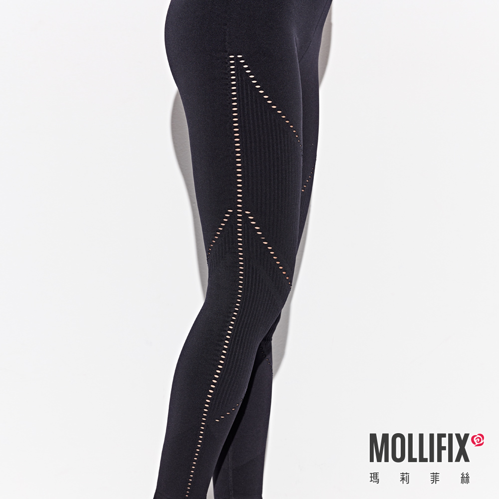 MOLLIFIX A++網眼針織無痕九分褲