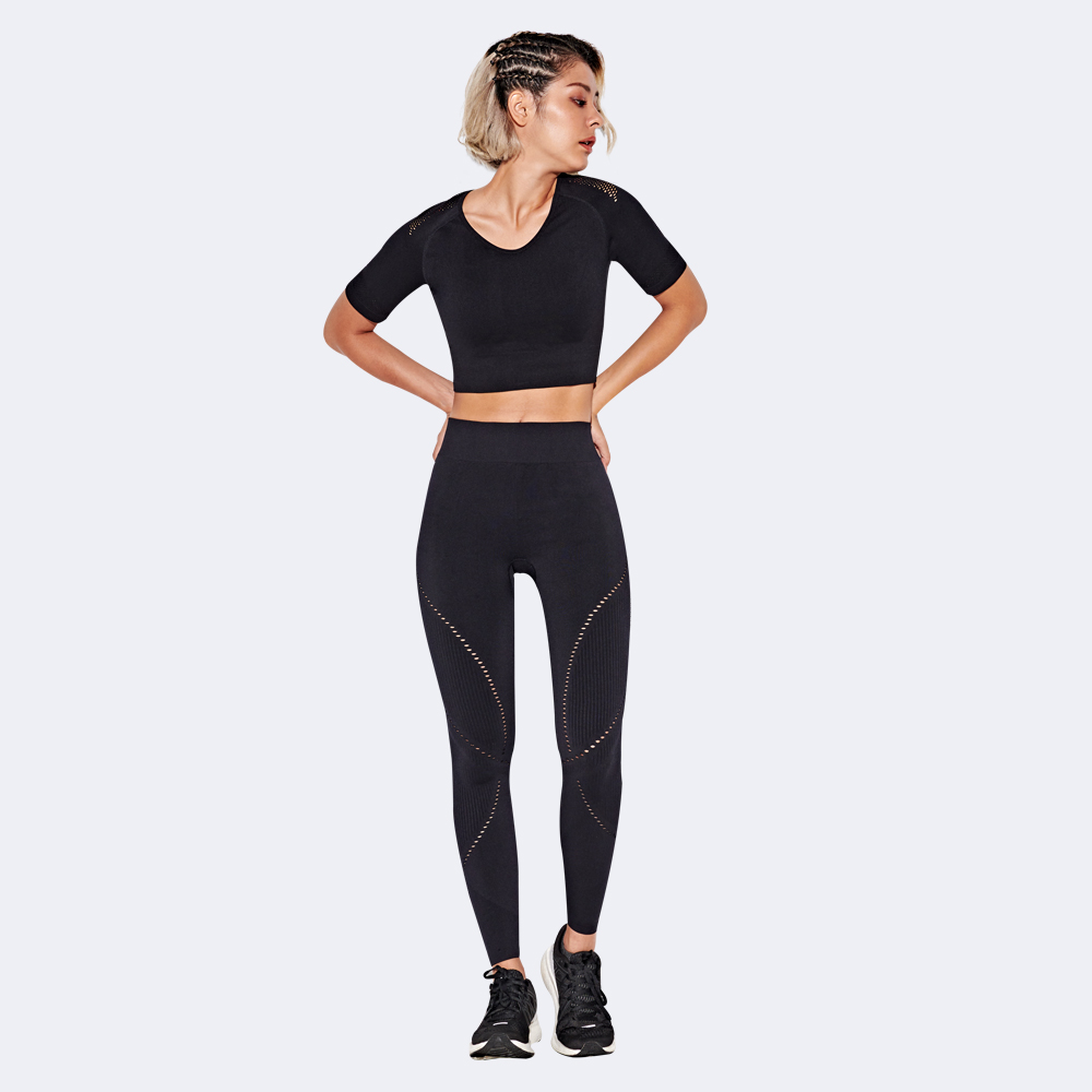 MOLLIFIX A++網眼針織無痕九分褲