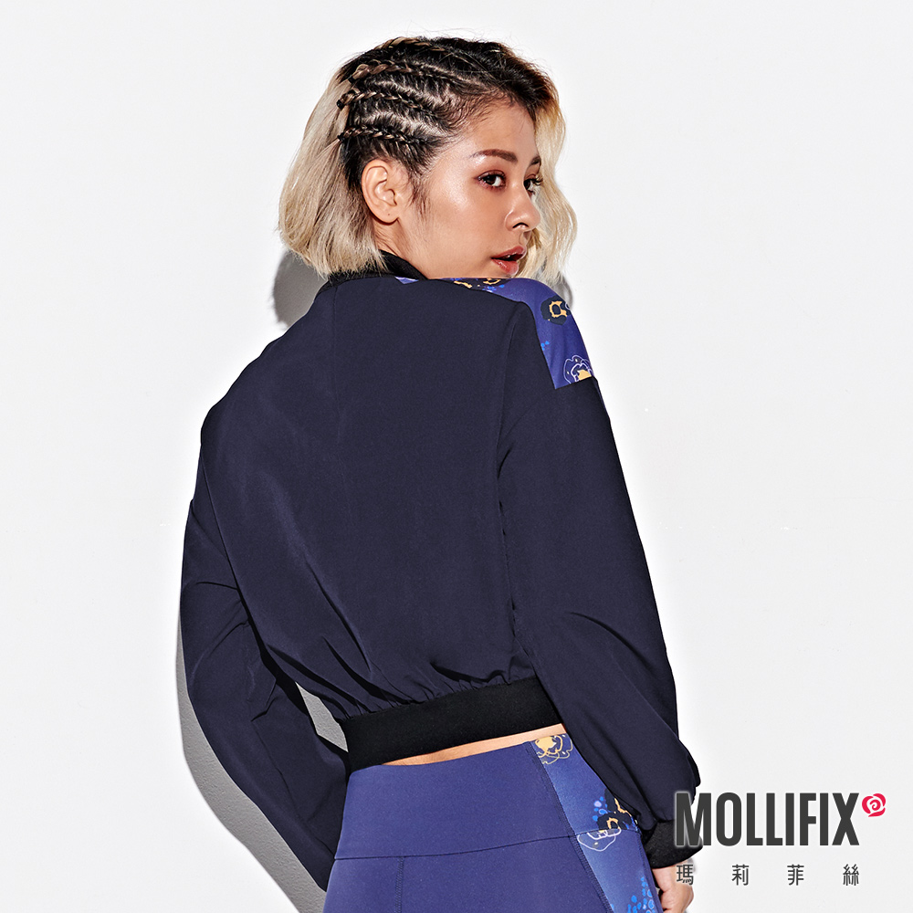 MOLLIFIX 小立領短版長袖上衣