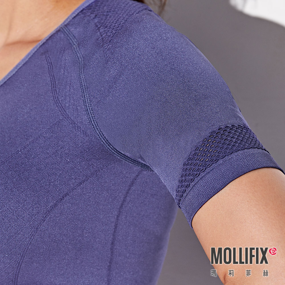 MOLLIFIX A++網眼針織短版上衣
