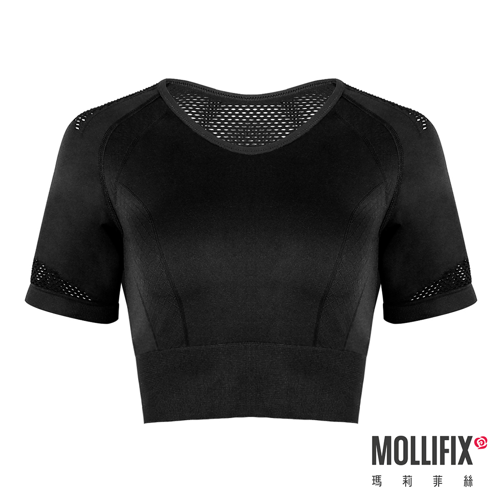 MOLLIFIX A++網眼針織短版上衣