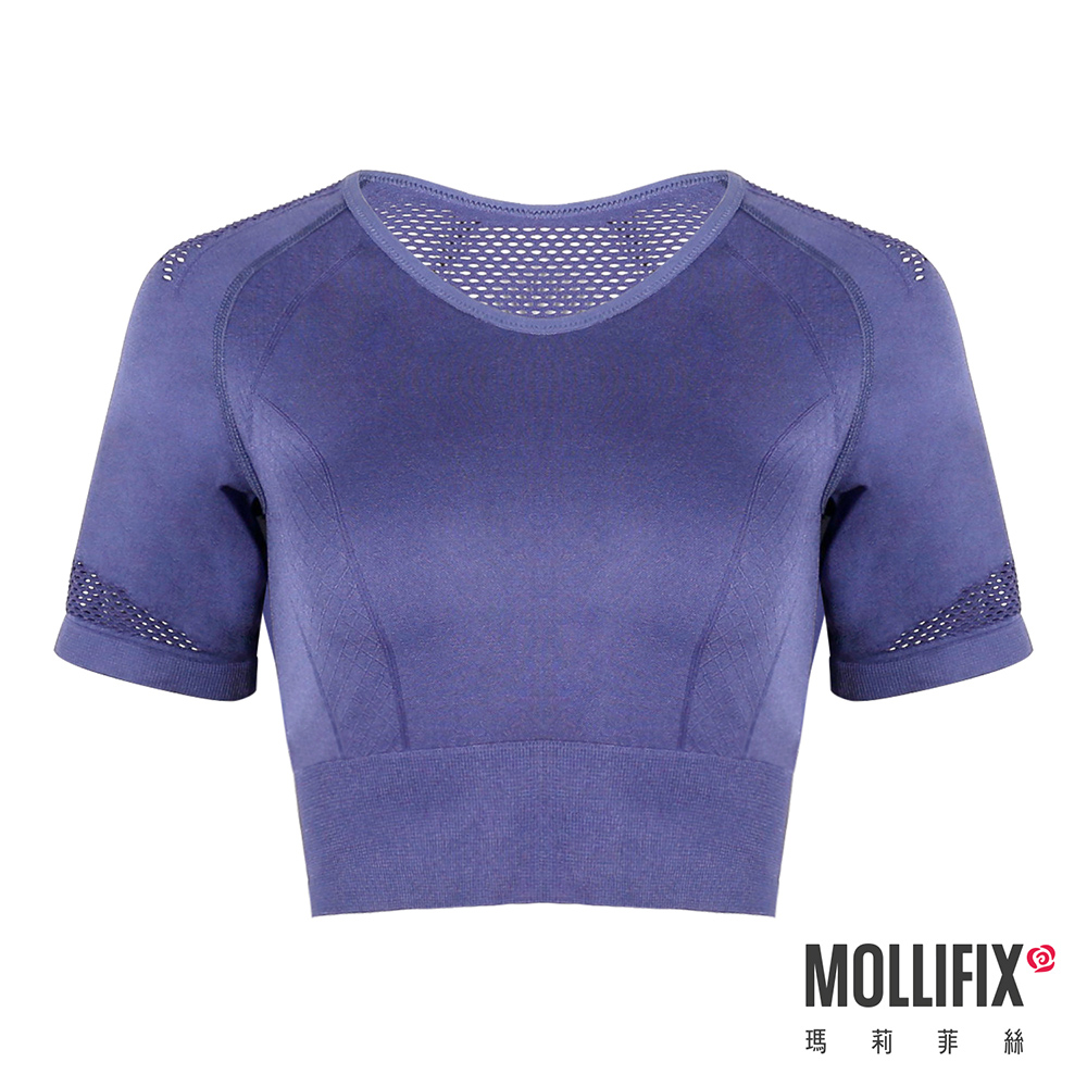 MOLLIFIX A++網眼針織短版上衣