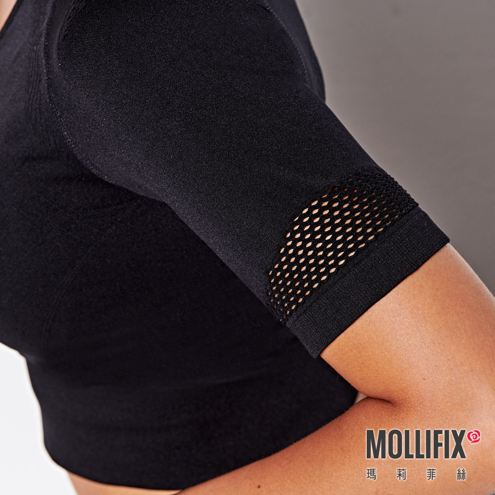 MOLLIFIX A++網眼針織短版上衣