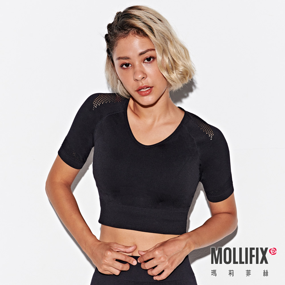 MOLLIFIX A++網眼針織短版上衣