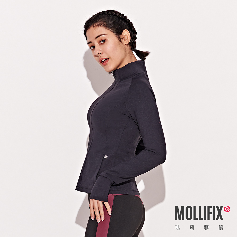 MOLLIFIX 腰線拼接修身運動外套