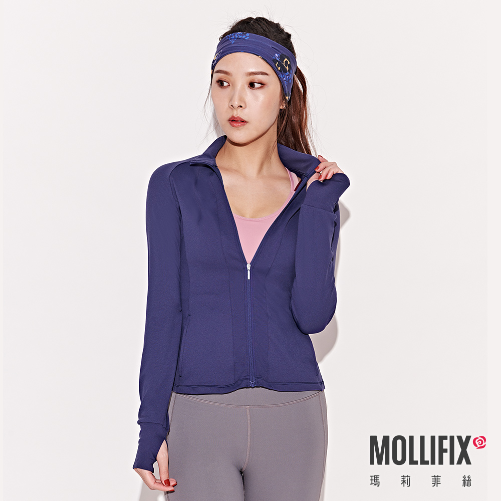 MOLLIFIX 腰線拼接修身運動外套