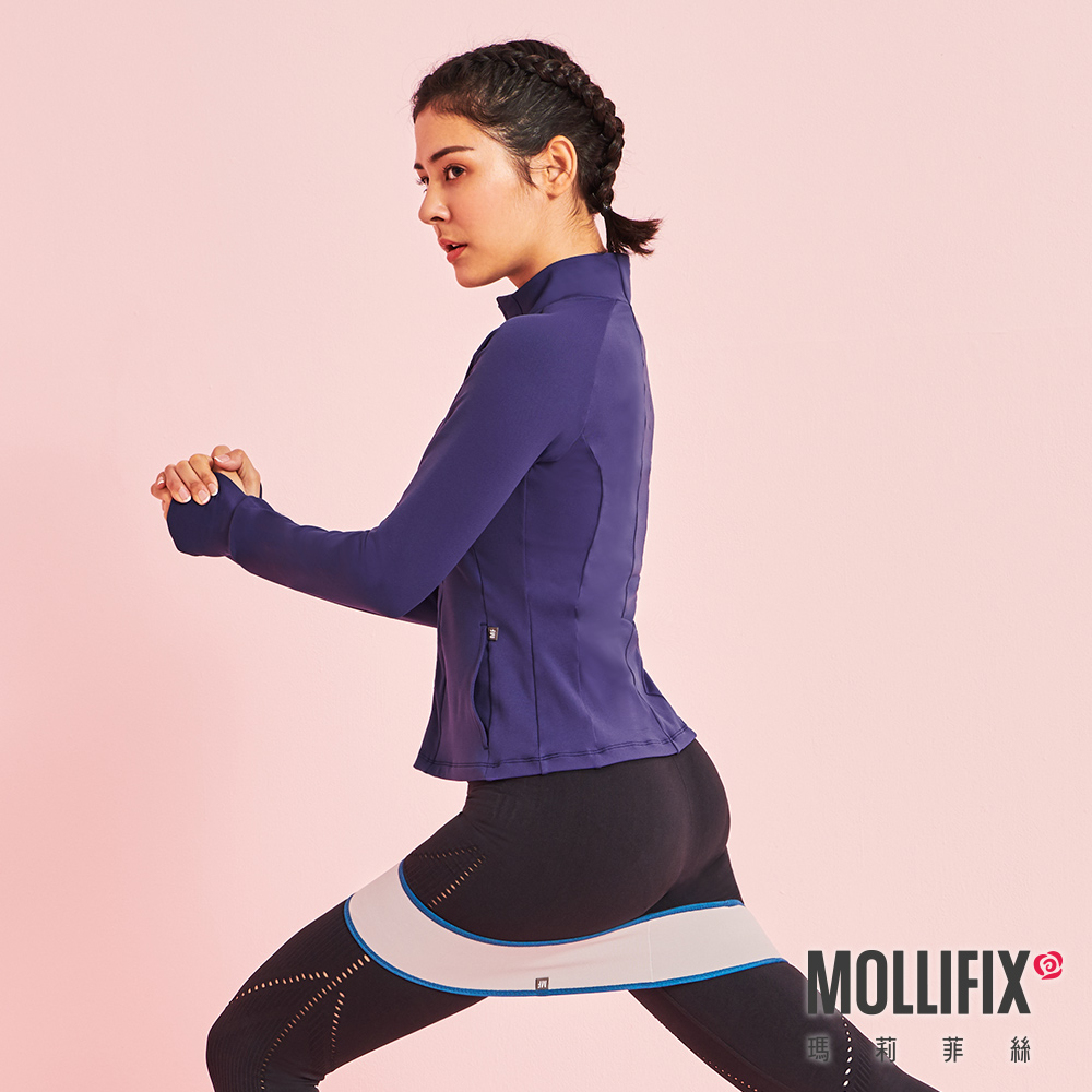 MOLLIFIX 腰線拼接修身運動外套
