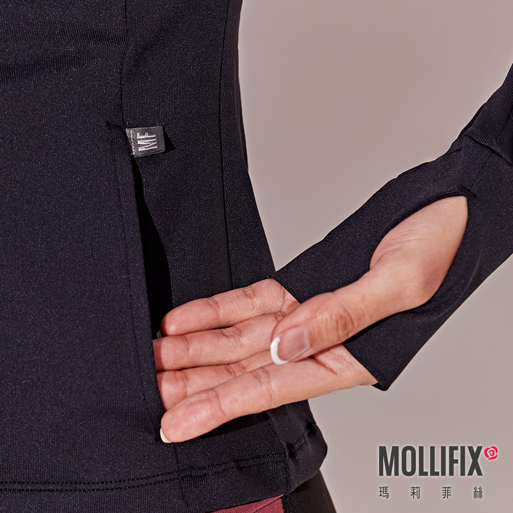 MOLLIFIX 腰線拼接修身運動外套
