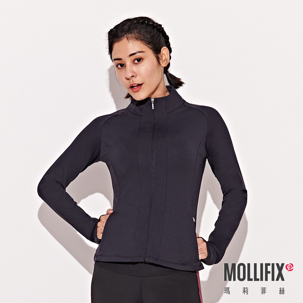 MOLLIFIX 腰線拼接修身運動外套