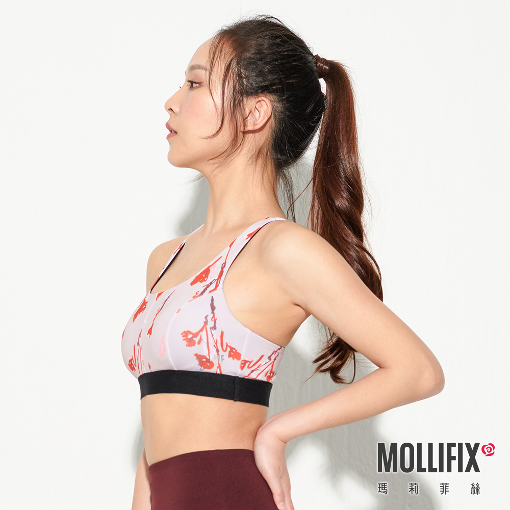 MOLLIFIX 俐落Y背下擺織帶運動內衣