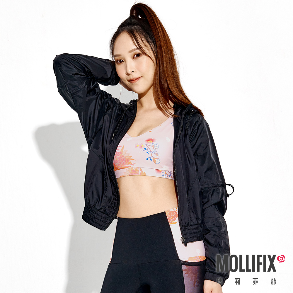 MOLLIFIX 連帽短版風衣外套