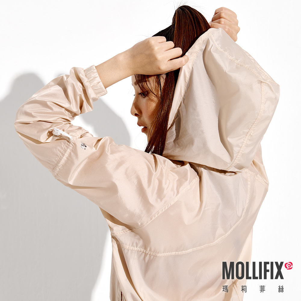MOLLIFIX 連帽短版風衣外套
