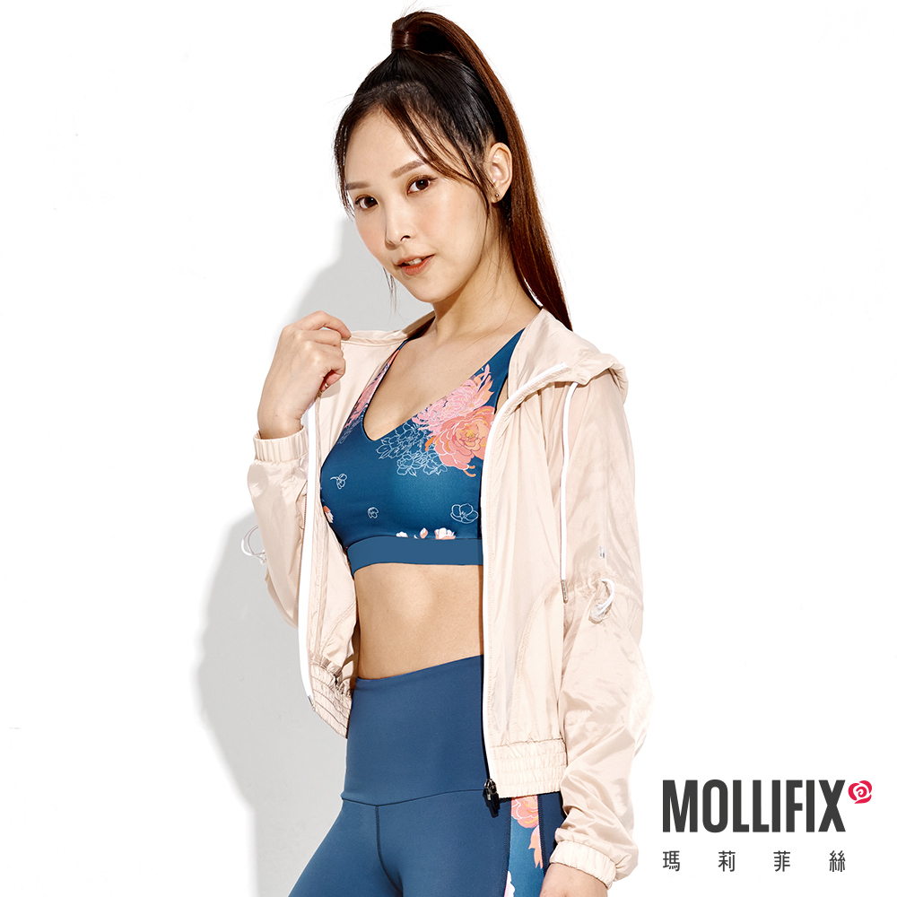 MOLLIFIX 連帽短版風衣外套