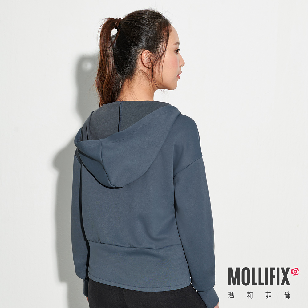 MOLLIFIX 潮流拼接印花連帽外套