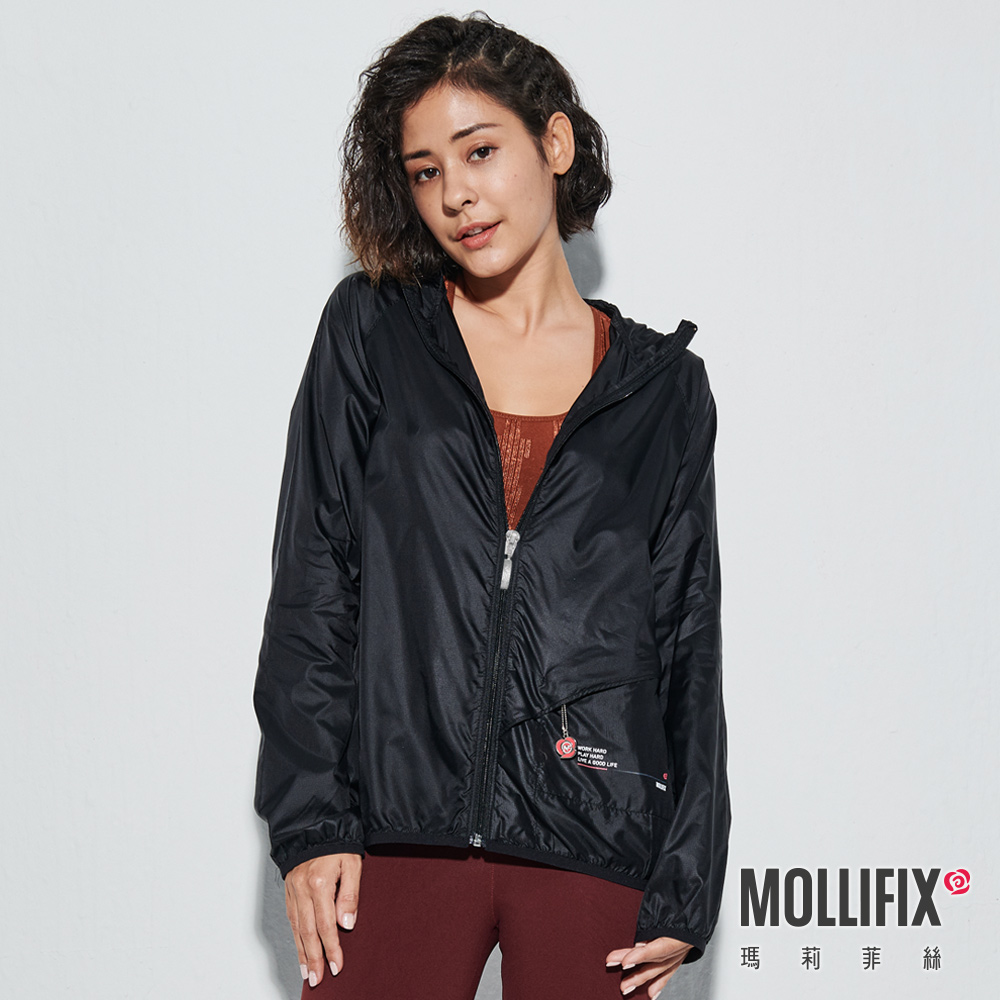 MOLLIFIX 輕量可收納連帽風衣外套